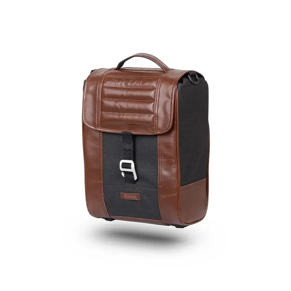 X0sr38  Shad Sr 'Retro Cafe Racer' - Pannier (Single) Brown 10L 1