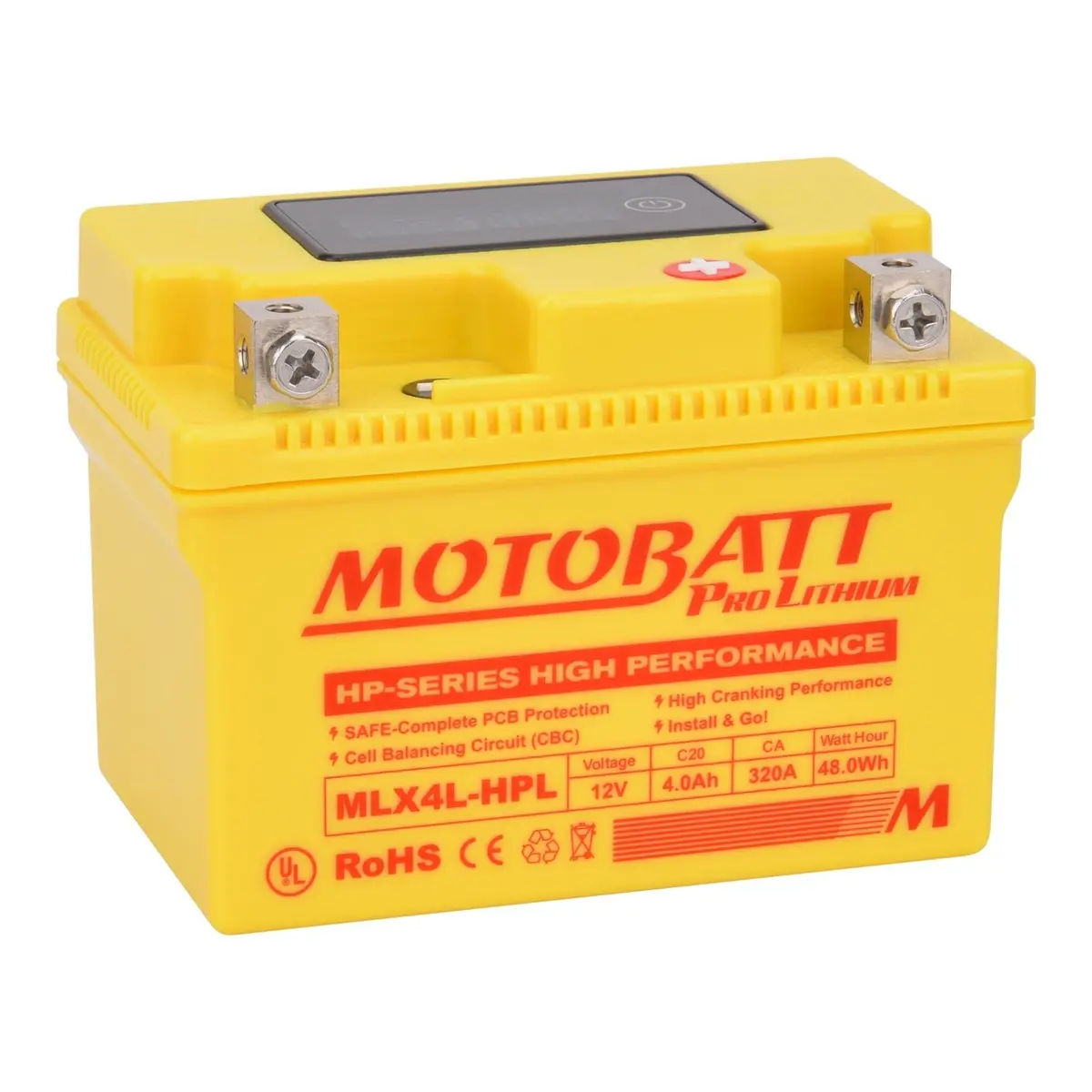 Motobatt Pro Lithium Battery Mlx4l-Hpl *10 Ktm 1