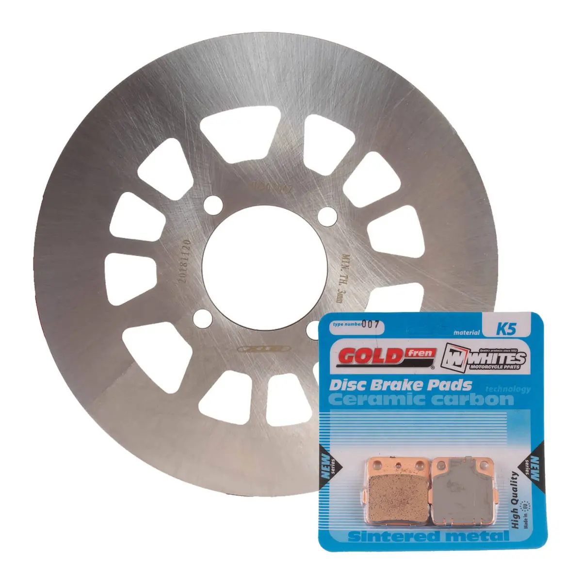 Brake Disc & Pad Rear Kit - Yam Yfm350fx Wolverine 95-05 1