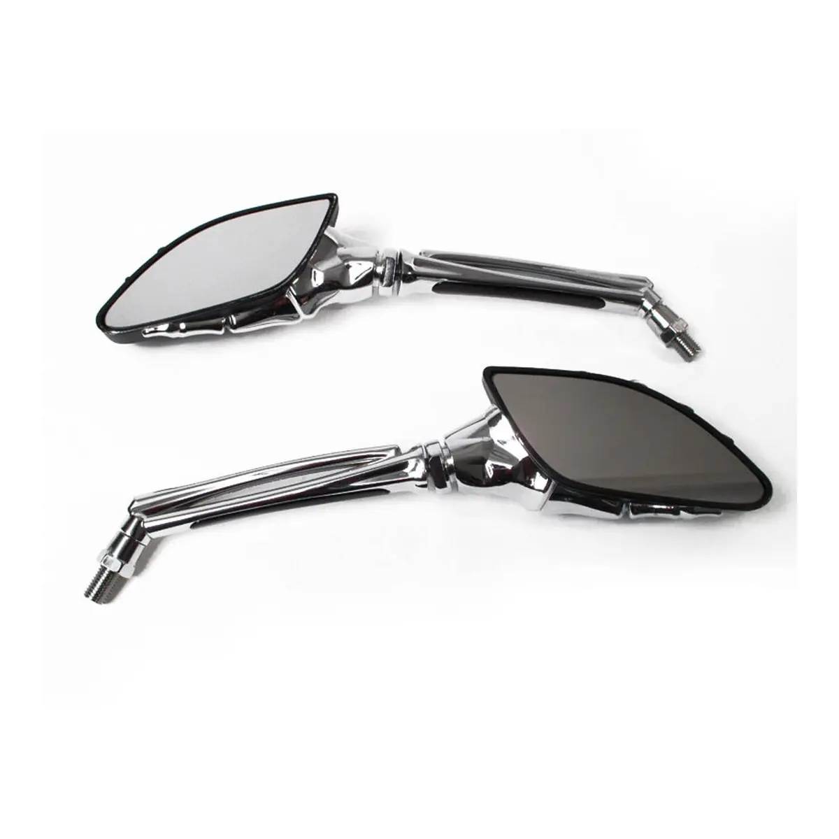 Whites Mirror Universal Skeleton Hand Chrome/Black 10Mm (Pair) 1