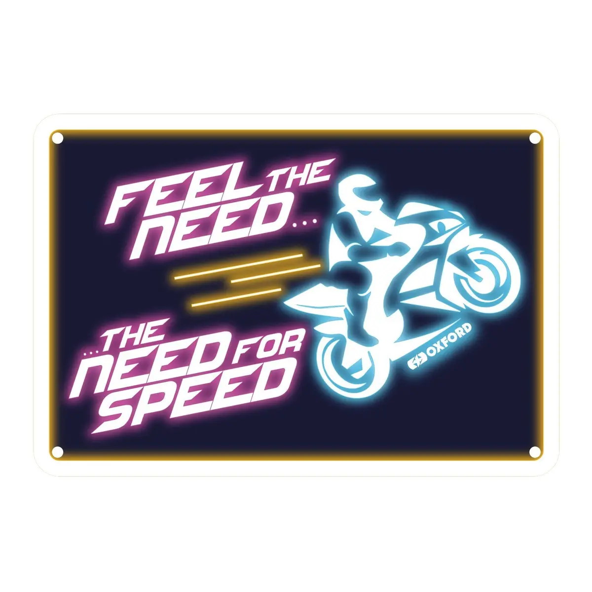 Oxford Garage Metal Sign: "Feel The Need … The Need For Speed" 1