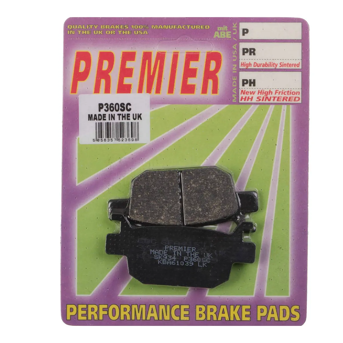Premier Brake Pads - P Organic Standard 1