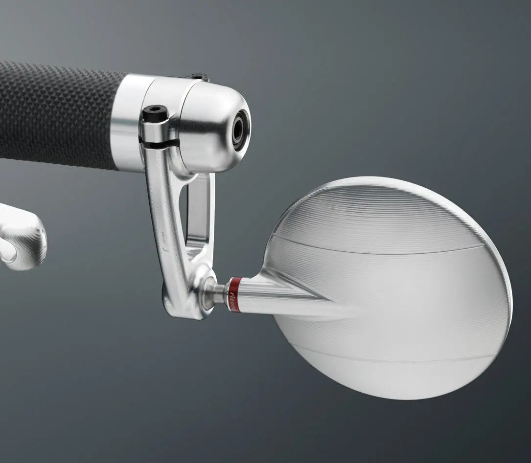 Rizoma Spy-Arm 80Mm Bar End Mirror Silver (Each) 1