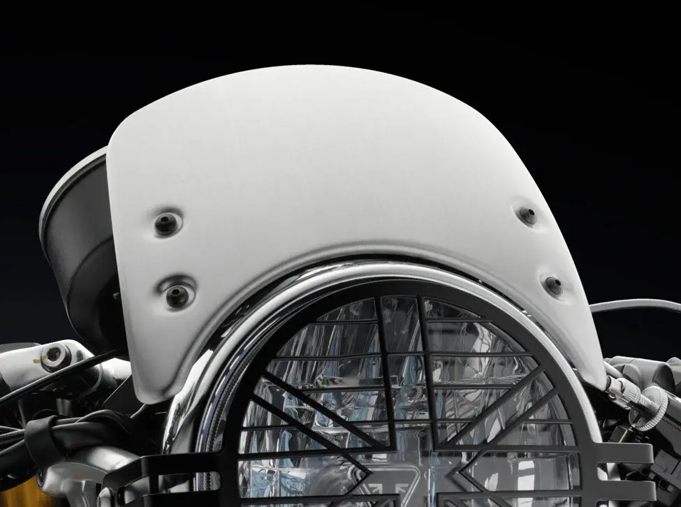 Rizoma Low Headlight Fairing Silver For Bmw R Ninet/Ducati Scrambler/Triumph Thruxton 1200 R/Street Twin 1