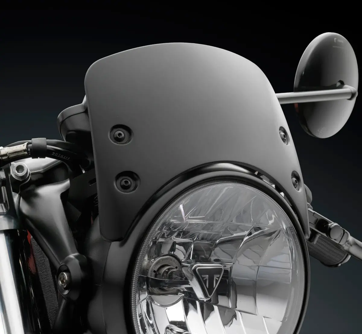 Rizoma Low Headlight Fairing Black For Bmw R Ninet/Ducati Scrambler/Triumph Thruxton 1200 R/Street Twin 1