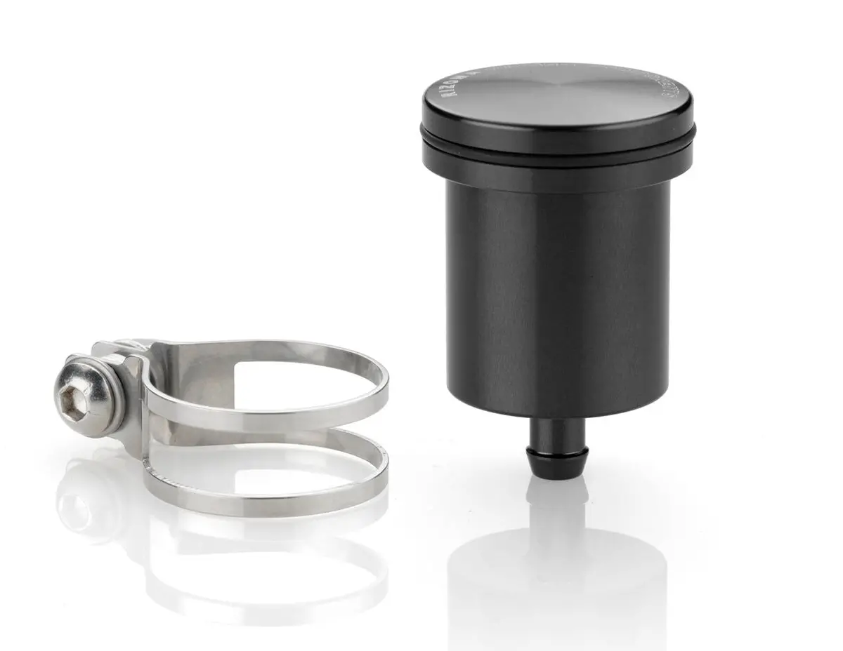Rizoma Piston Rear Brake Fluid Reservoir 20Ml Black For Bmw/Ducati/Honda/Kawasaki/Ktm/Suzuki/Triumph/Yamaha 1