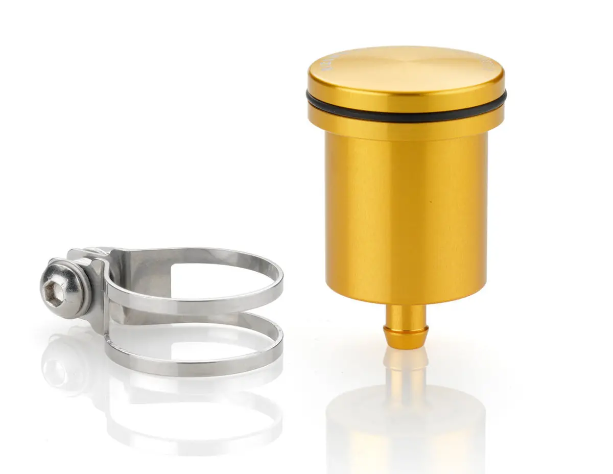 Rizoma Piston Rear Brake Fluid Reservoir 20Ml Gold For Bmw/Ducati/Honda/Kawasaki/Ktm/Suzuki/Triumph/Yamaha 1