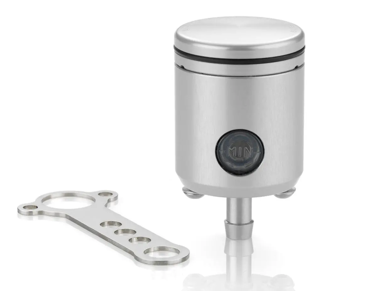 Rizoma Piston Brake/Clutch Fluid Reservoir 26Ml Silver For Aprilia/Bmw/Ducati/Kawasaki/Ktm/Triumph 1