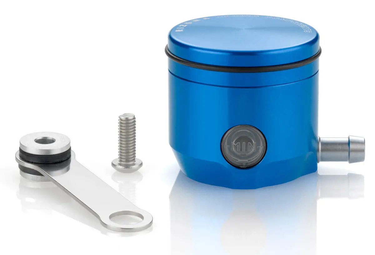 Rizoma Piston Brake Fluid Reservoir 35Ml Blue For Aprilia/Bmw/Ducati/Honda/Kawasaki/Ktm/Mv Agusta/Suzuki/Triumph/Yamaha 1