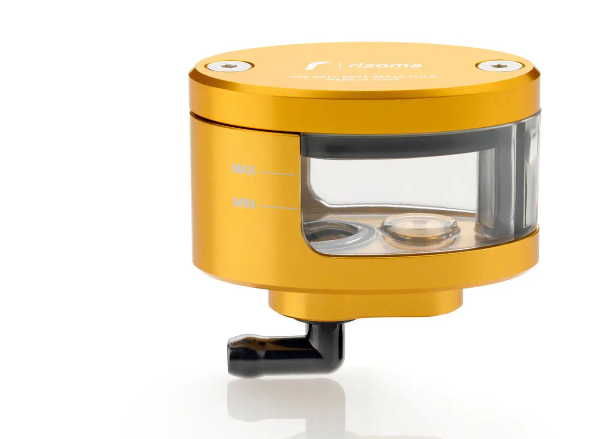 Rizoma Next Brake/Clutch Fluid Reservoir 30.6Ml Gold For Aprilia/Ducati/Kawasaki/Ktm 1