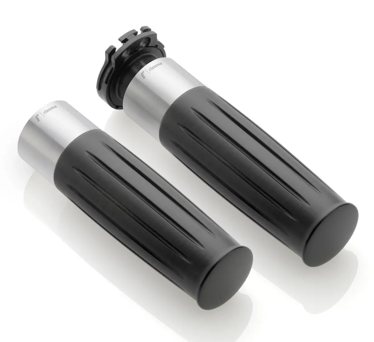 Rizoma Legend Grips Silver For 22Mm Handlebars 1