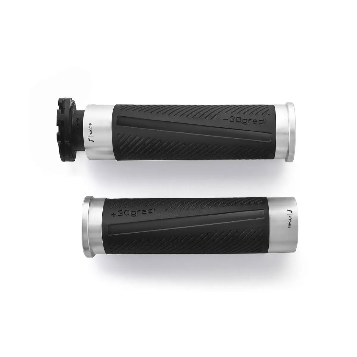 Rizoma 30 Gradi Grips Silver For 7/8" Handlebars 1