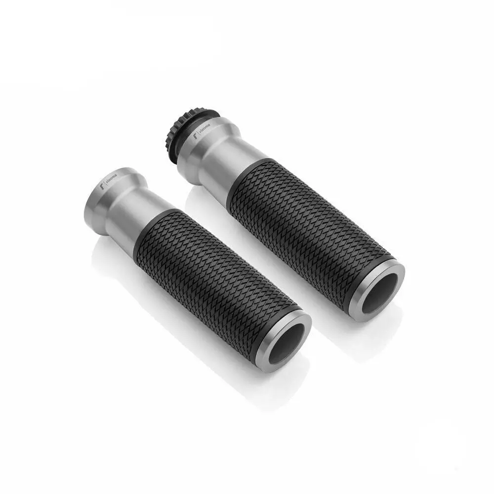 Rizoma Urlo Ride By Wire Grips Silver For Some Ducati Models/Triumph Street Twin 900/Thruxton R 16-20/Speed Triple 1050 R/S 1