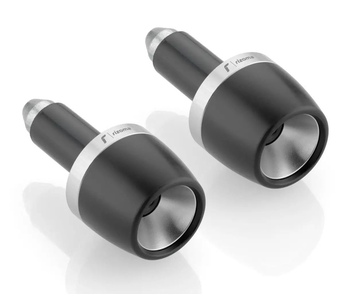 Rizoma Series 532 Conical Bar Ends Silver 1