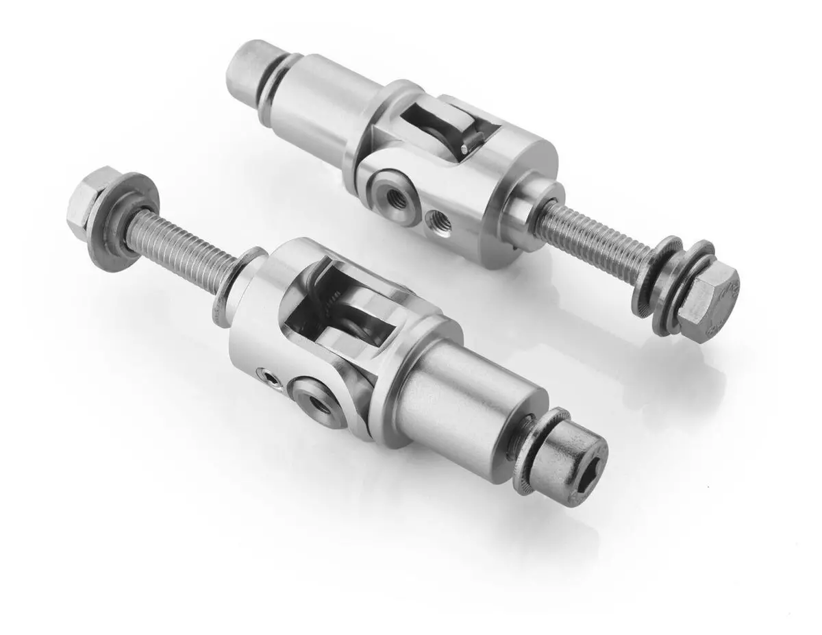 Rizoma Articulating Footpeg Mount Kit Silver For Pro/B-Pro/Street Footpegs 1