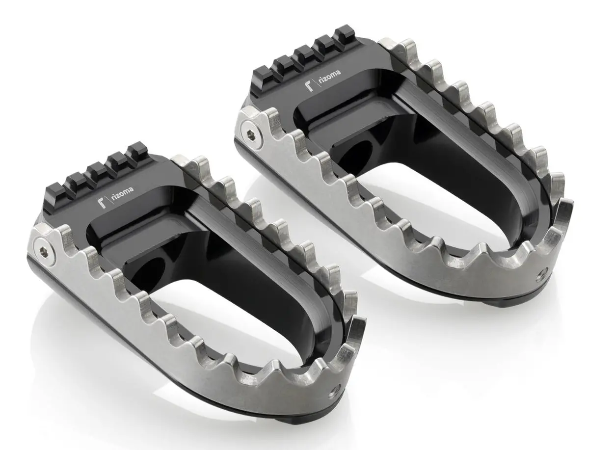 Rizoma Rally Rider/Passenger Footpegs Black For Bmw/Ducati/Harley-Davidson/Triumph/Yamaha 1