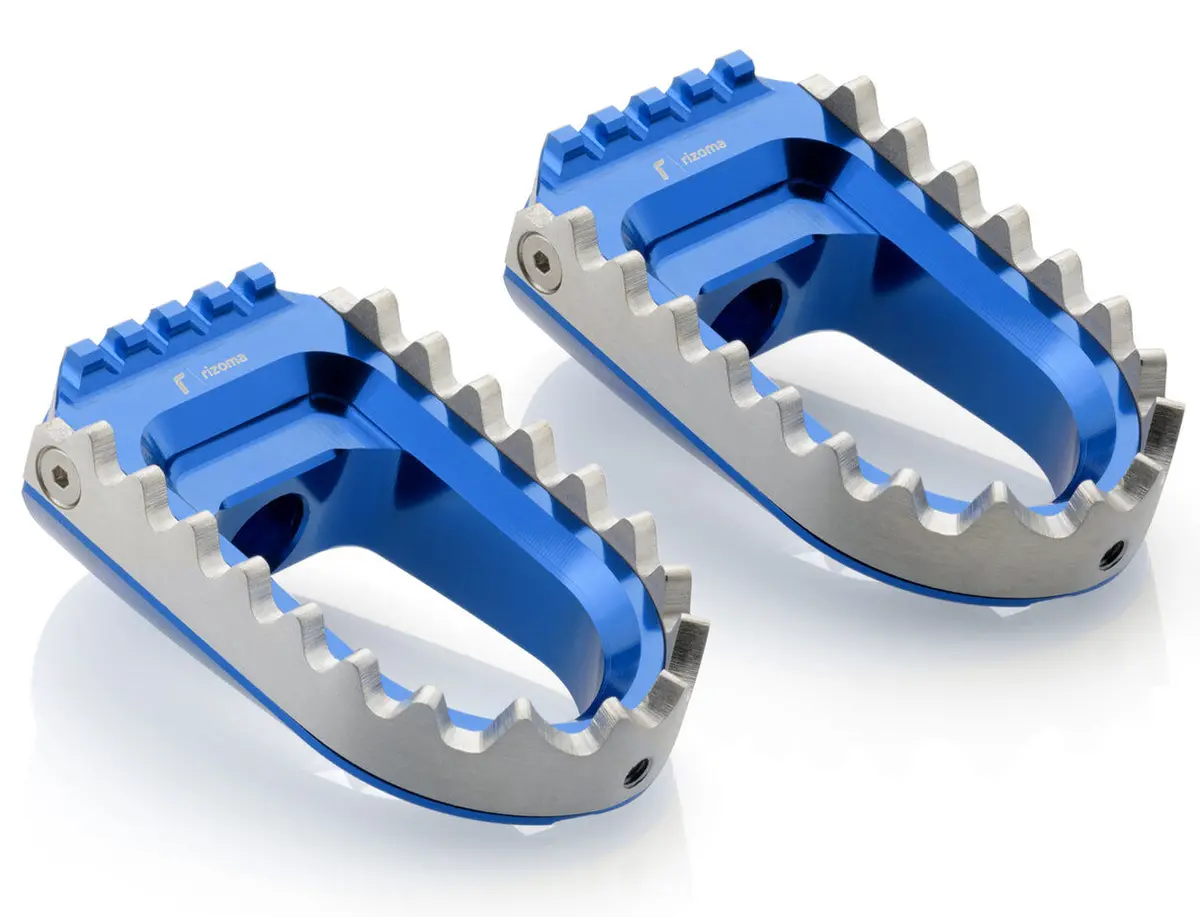 Rizoma Rally Rider/Passenger Footpegs Blue For Bmw/Ducati/Harley-Davidson/Triumph/Yamaha 1