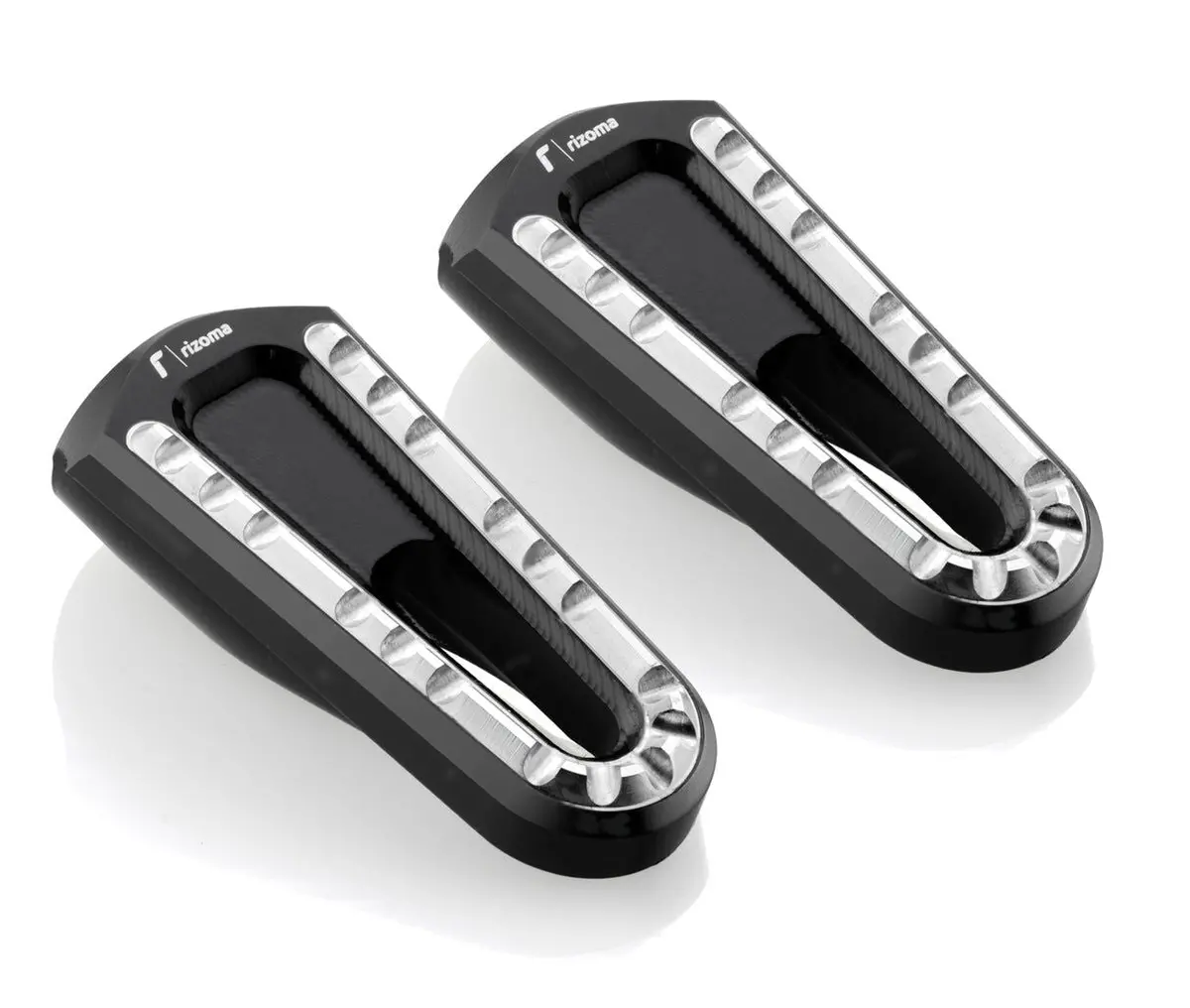 Rizoma Street Rider/Passenger Footpegs Black For Bmw/Ducati/Harley-Davidson/Honda/Kawasaki/Ktm/Suzuki/Triumph/Yamaha 1