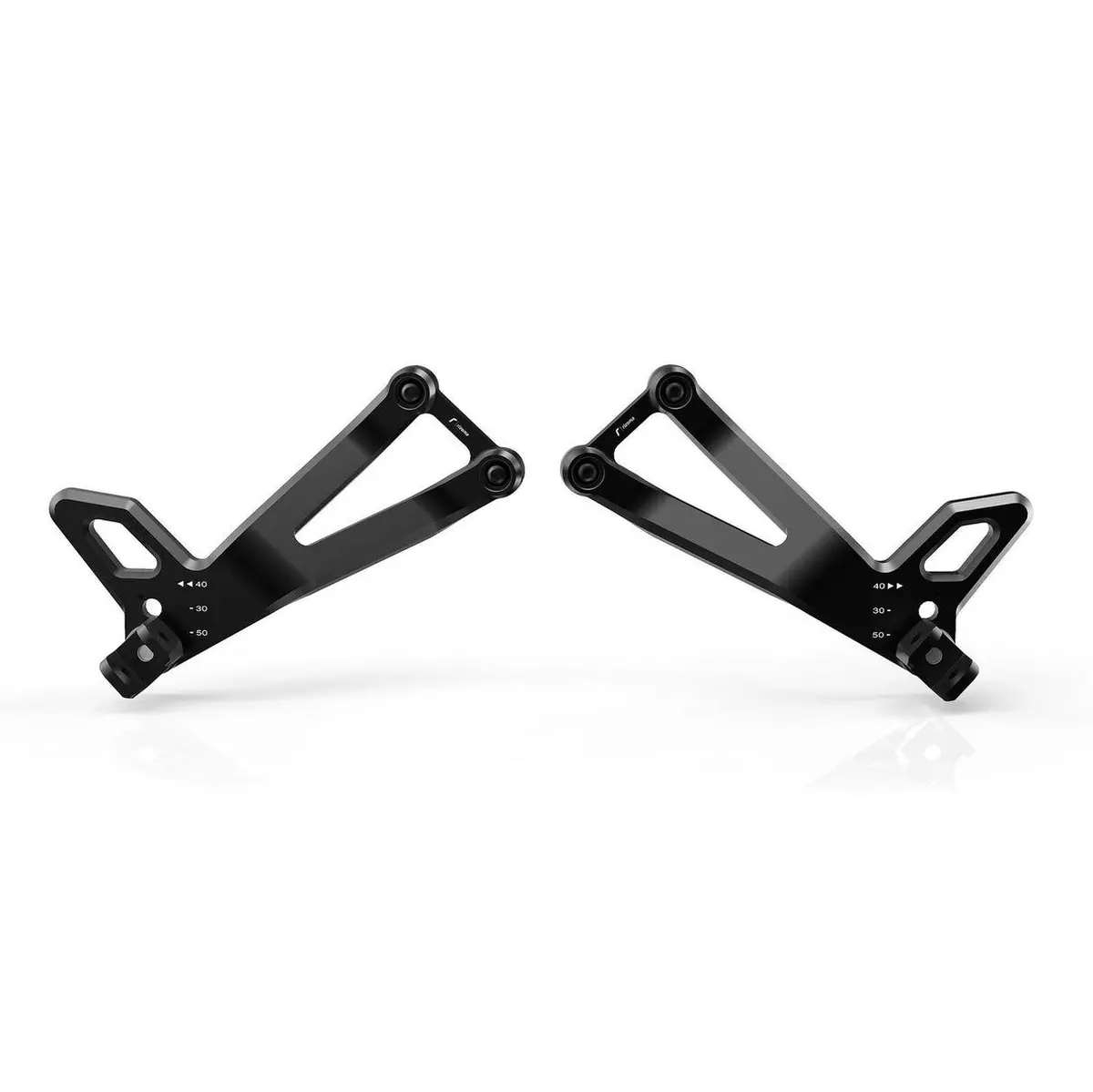 Rizoma Adjustable Passenger Foot Peg Bracket Kit Black For Yamaha Mt-09/Fz-09/Mt-09 Tracer/Fj-09/Mt-10/Fz-10/Xsr 900 1