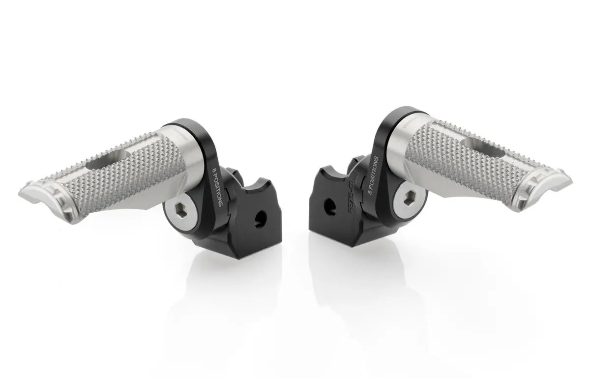 Rizoma Street Rider Footpeg Adaptors Black For Ducati Hypermotard Sp/Multistrada 1200/1200 S/Scrambler 800/Sixty2/Monster 821/1200 1