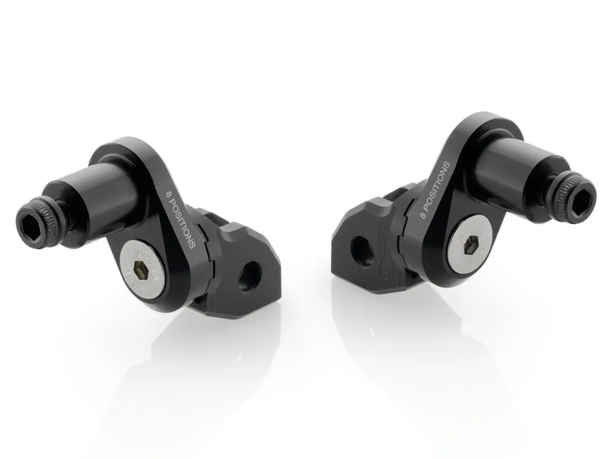 Rizoma Eccentric Rider Peg Adaptors Black For Triumph Thruxton R/Thruxton 1200 R 18-20 1