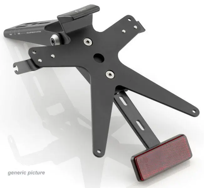 Rizoma Fox License Plate Support Kit Black For Kawasaki Ninja 600 Zx-6R/Ninja 636 Zx-6R 09-20/Ninja 1000 Zx-10R 1
