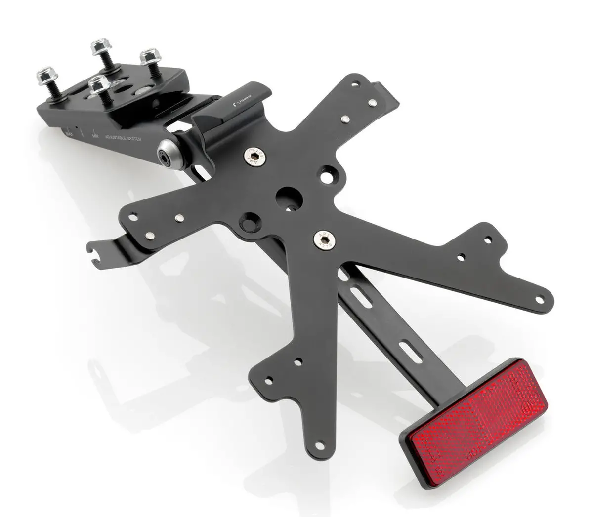 Rizoma Fox License Plate Support Kit Black For Kawasaki Z1000 14-20 1