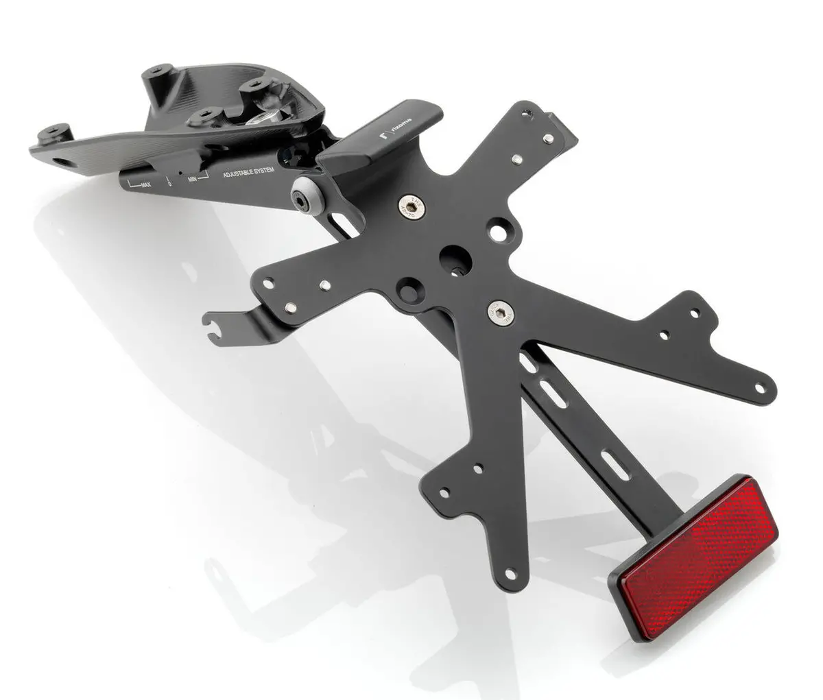 Rizoma Fox License Plate Support Kit Black For Ducati 899 Panigale/959/1199/Panigale S/1299 Panigale/Panigale S 1