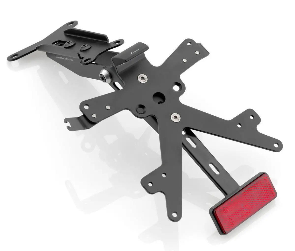 Rizoma Fox License Plate Support Kit Black For Ducati Hypermotard/Hyperstrada/Hypermotard Sp 1