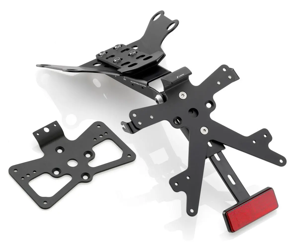 Rizoma Fox License Plate Support Kit Black For Ducati Monster 821 14-17 1