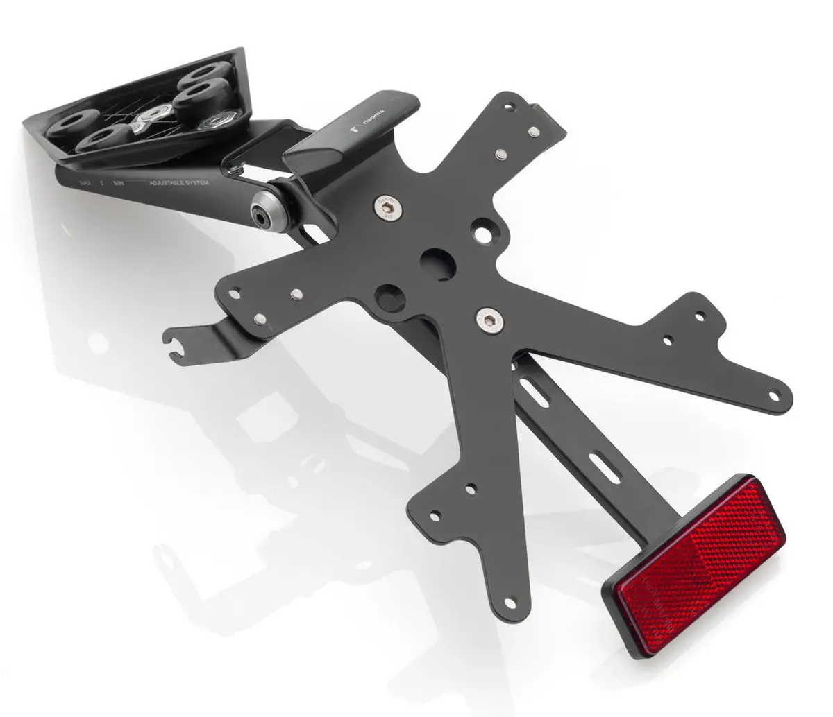 Rizoma Fox License Plate Support Kit Black For Triumph Daytona 675/675 R/Street Triple/Street Triple R 13 -20 1