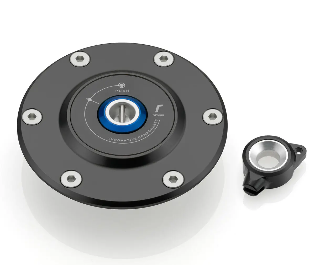 Rizoma Gas Cap Black For Bmw F 800 Gs Adventure/F 800 R/R 1200 Gs 10-12/R 1200 R/R 1200 R Classic/R Ninet/S 1000 R/S 1000 Rr 1