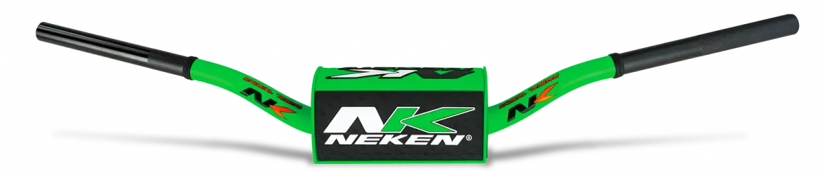 Neken Radical Design Handlebar 85 High (Conical Design/Length 754Mm/Height 139Mm/Sweep 72Mm) Green W/Green/Black Pad 1