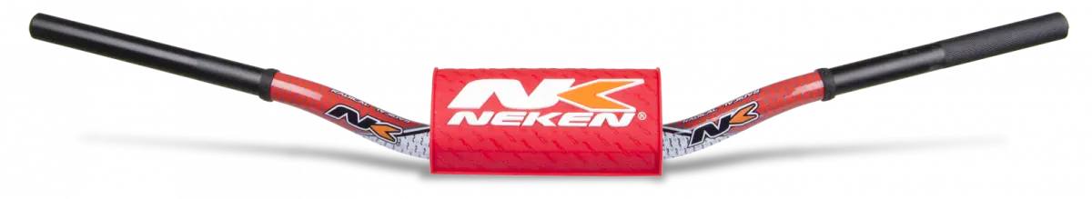 Neken Radical Design Handlebar 85Cc High (Conical Design/Length 754Mm/Height 139Mm/Sweep 72Mm) White/Red W/Red Pad 1