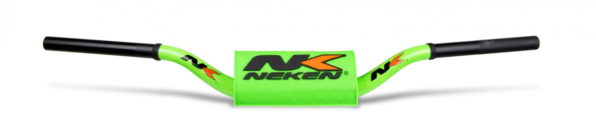 Neken Radical Design Handlebar Yzf (Conical Design/Length 820Mm/Height 118Mm/Sweep 74Mm) Fluro Green W/Fluro Green Pad 1