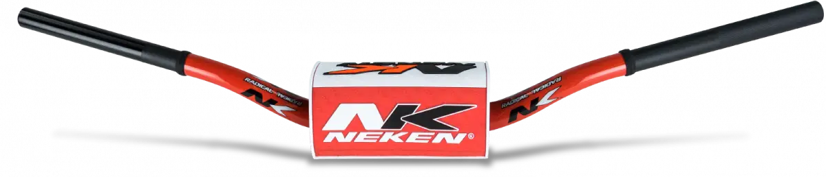 Neken Radical Design Handlebar Yzf (Conical Design/Length 820Mm/Height 118Mm/Sweep 74Mm) Red W/Red/White Pad 1