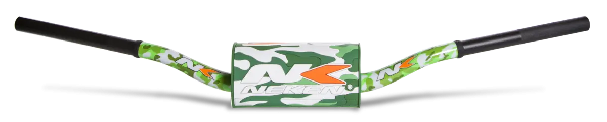 Neken Radical Design Handlebar (Conical Design/Length 820Mm/Height 110Mm/Sweep 73Mm) Camo Green W/Camo Green Pad 1