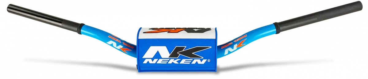 Neken Radical Design Handlebar (Conical Design/Length 820Mm/Height 110Mm/Sweep 73Mm) Light Blue W/Light Blue/White Pad 1