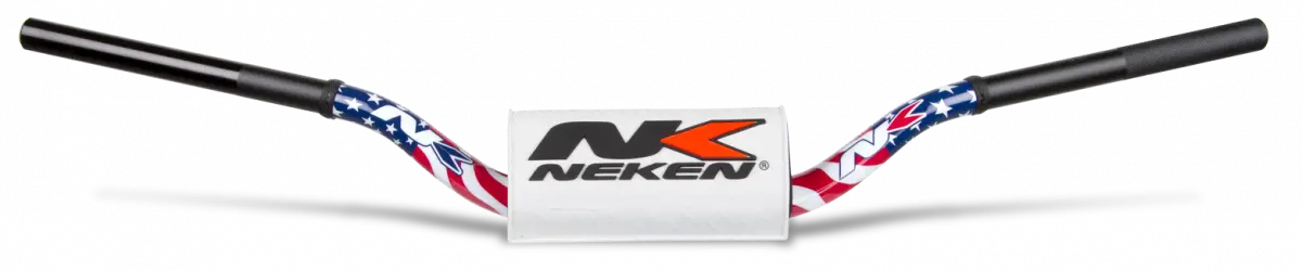 Neken Radical Design Handlebar (Conical Design/Length 820Mm/Height 110Mm/Sweep 73Mm) Usa Flag W/White Pad 1