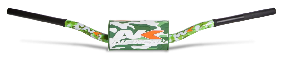 Neken Radical Design Handlebar Rmz (Conical Design/Length 814Mm/Height 112Mm/Sweep 76Mm) Camo Green W/Camo Green Pad 1