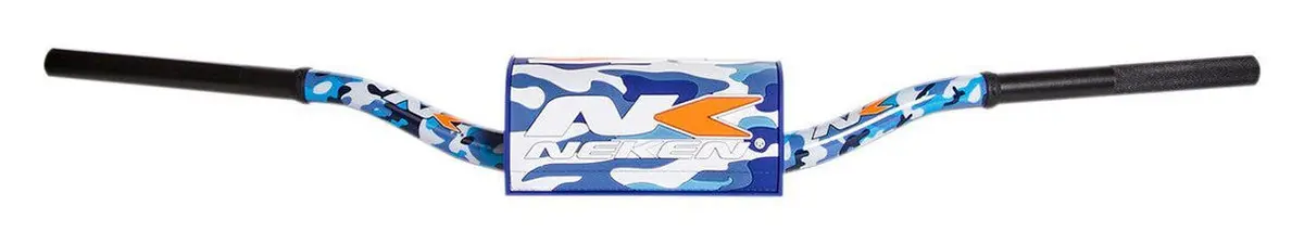 Neken Radical Design Handlebar K-Bar (Conical Design/Length 817Mm/Height 112Mm/Sweep 70Mm) Camo Blue W/Camo Blue Pad 1