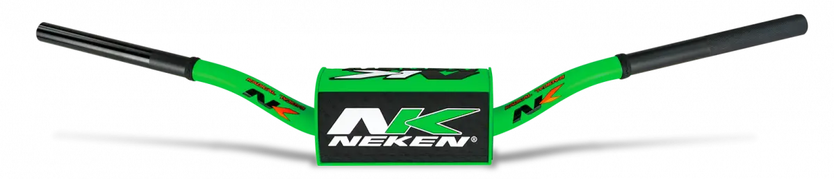 Neken Radical Design Handlebar K-Bar (Conical Design/Length 817Mm/Height 112Mm/Sweep 70Mm) Green W/Green/Black Pad 1