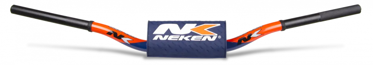 Neken Radical Design Handlebar K-Bar (Conical Design/Length 817Mm/Height 112Mm/Sweep 70Mm) Orange/Blue W/Blue Pad 1