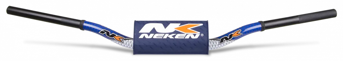 Neken Radical Design Handlebar K-Bar (Conical Design/Length 817Mm/Height 112Mm/Sweep 70Mm) White/Blue W/Blue Pad 1