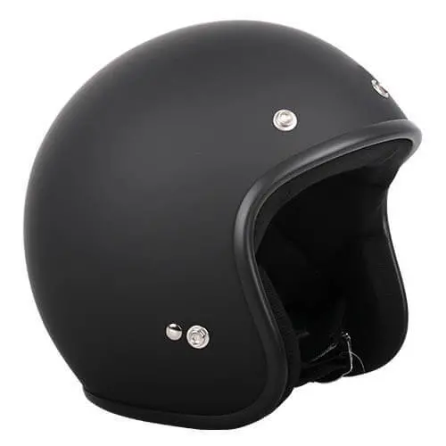 RXT Low-Ride Open-Face Helmet – Matte Black with Decorative Studs