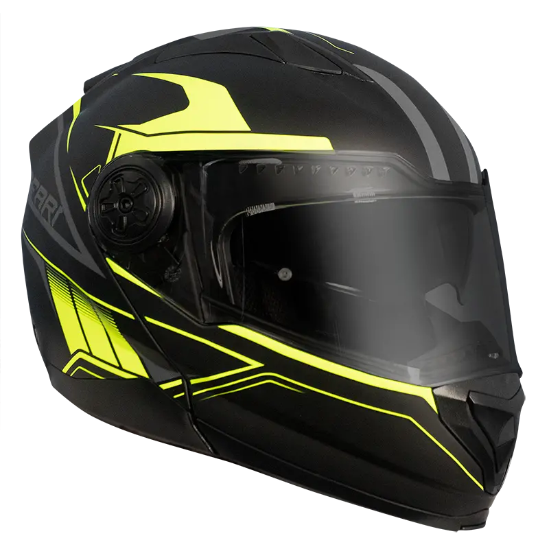 Rxt 909 Flip Up Matt Black/Fluro Yellow 1
