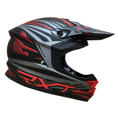 RXT Zenith III Motorcycle Helmet – Black and Red Design