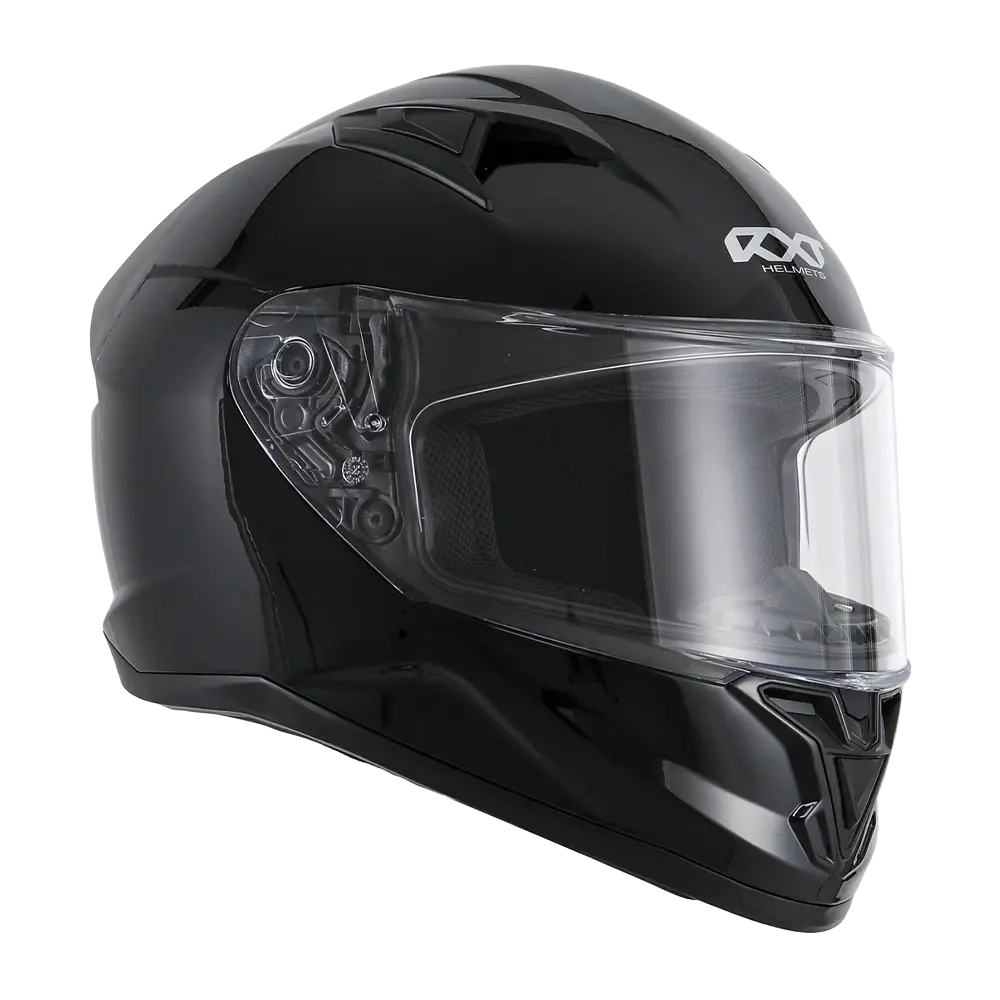 RXT Street 2 Glossy Black Helmet for Motorcyclists