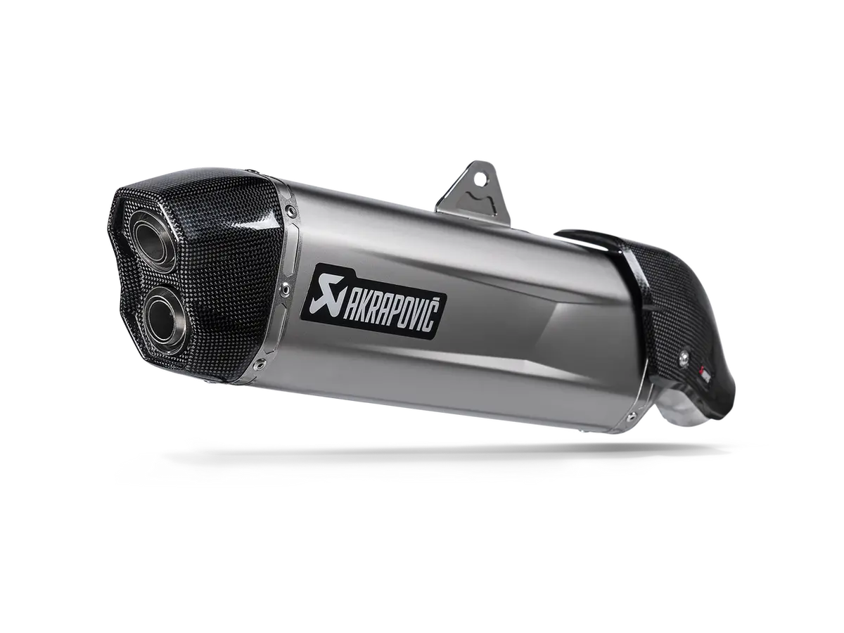 Akrapovic Slip-On Line Titanium Muffler System W/Carbon End Cap For Aprilia Tuareg 660 22-Up 1