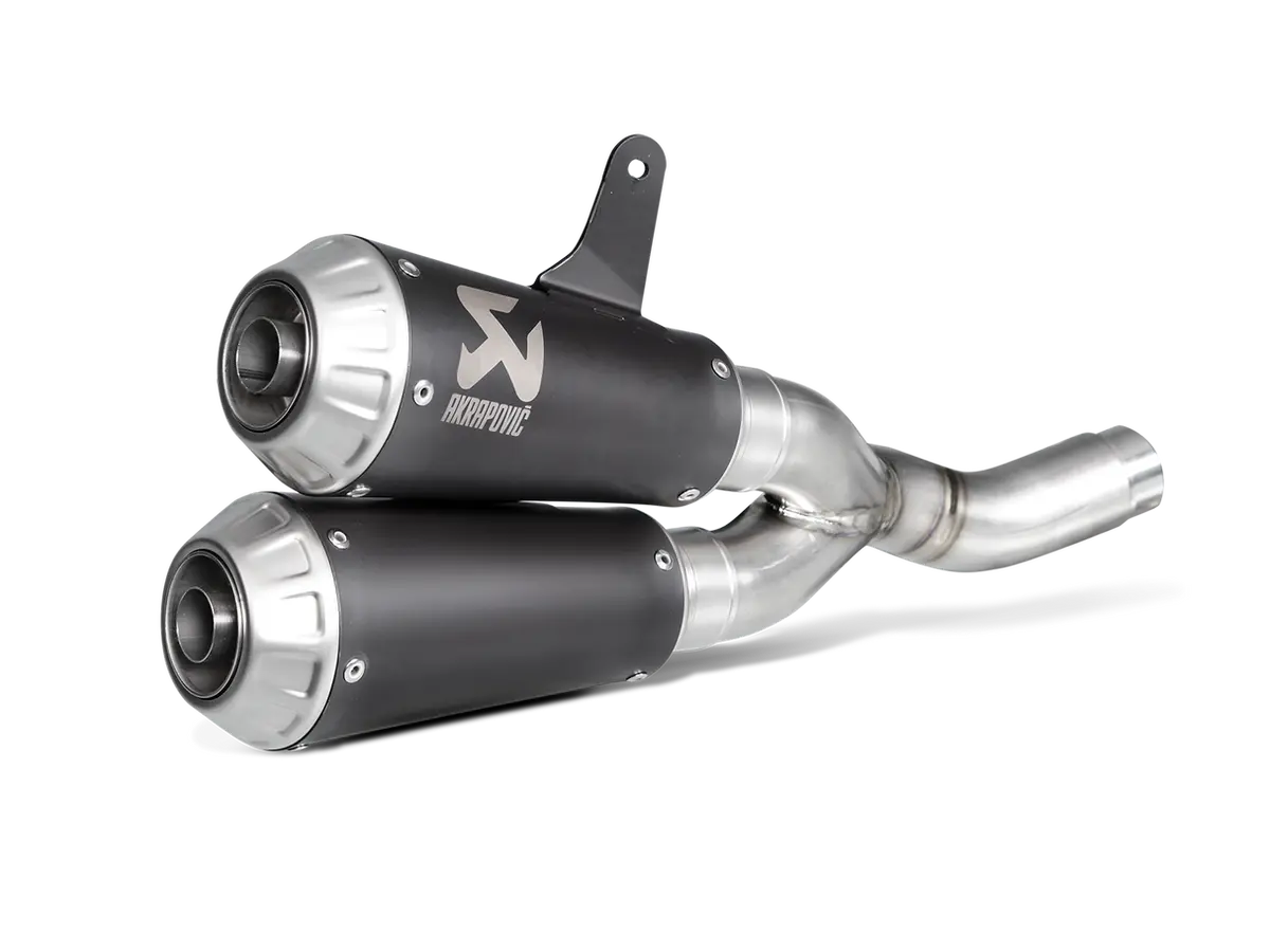 Akrapovic Slip-On Line Black Titanium Muffler System W/Titanium End Cap For Ducati Monster 659/797/797+ 17-20/Scrambler Icon/Urban Enduro/Classic/Full 1